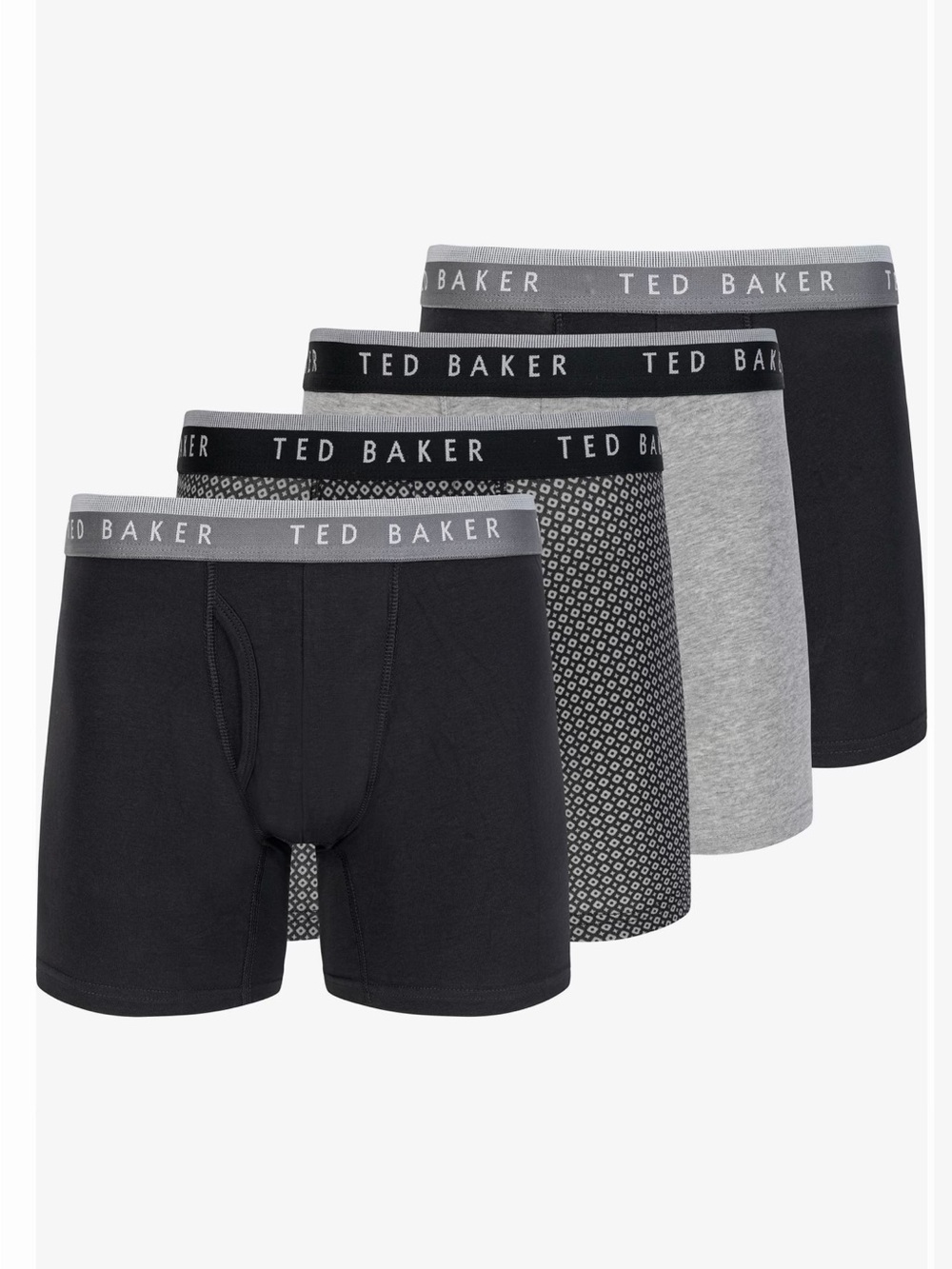 Ted Baker Stretch Cotton Boxer Briefs Boxer Briefs, 6” Inseam - 4-Pack
